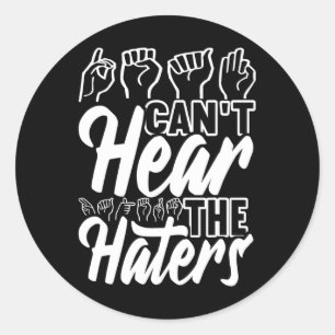 Awareness Asl Sign Language American Sign Language Classic Round Sticker