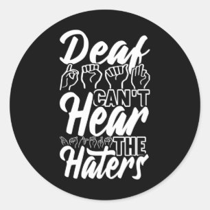 Awareness Asl Sign Language American Sign Language Classic Round Sticker