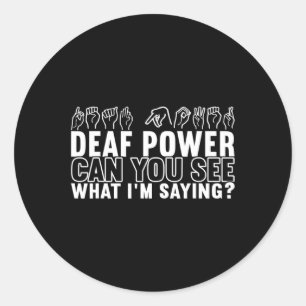 Awareness Asl Sign Language American Sign Language Classic Round Sticker