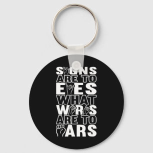 Awareness Asl Sign Language American Sign Language Keychain