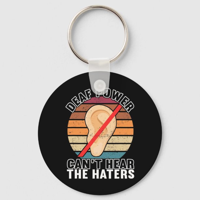 Awareness Asl Sign Language American Sign Language Keychain (Front)