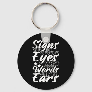 Awareness Asl Sign Language American Sign Language Keychain