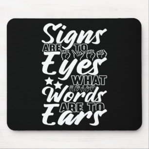 Awareness Asl Sign Language American Sign Language Mouse Pad