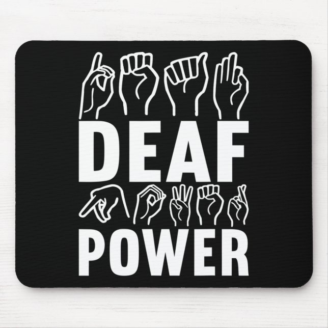 Awareness Asl Sign Language American Sign Language Mouse Pad (Front)