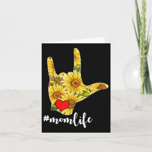 Awareness Asl Sign Language Sunflower I Love You M Card