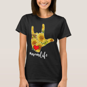 Awareness Asl Sign Language Sunflower I Love You M T-Shirt