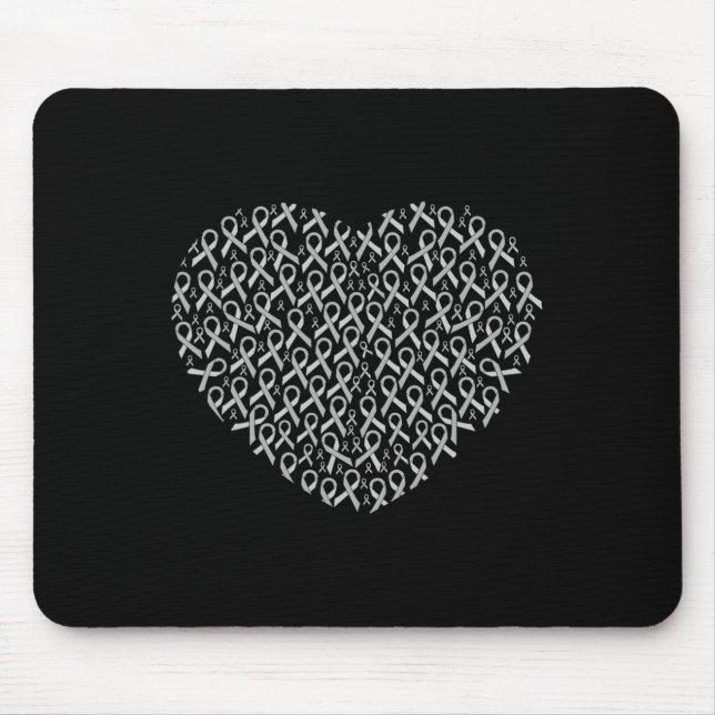 Awareness Awareness Ribbon Heart Gift Support Gift Mouse Pad (Front)