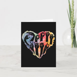 Awareness Be Kind Asl Heart Anti Bullying Card
