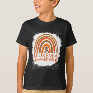 Awareness Bleached Rainbow Orange Ribbon Men T-Shirt
