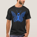 Awareness Blue Ribbon Fight Hope Cure Butterfly T-Shirt<br><div class="desc">Awareness Blue Ribbon Fight Hope Cure Butterfly</div>