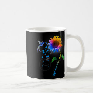 Awareness Blue Sunflower Hummingbird Coffee Mug
