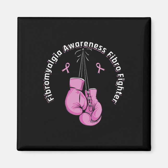 Awareness Boxing Gloves Fibro fighter  Magnet (Front)