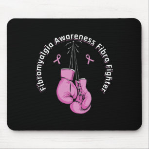 Awareness Boxing Gloves Fibro fighter  Mouse Pad