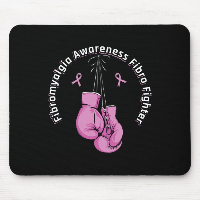 Awareness Boxing Gloves Fibro fighter  Mouse Pad (Front)