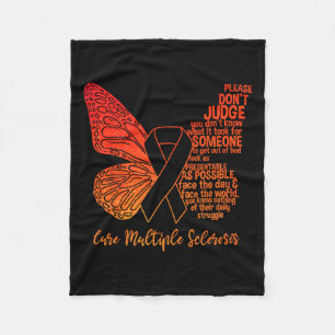 Awareness Butterfly Multiple Sclerosis Awareness  Fleece Blanket