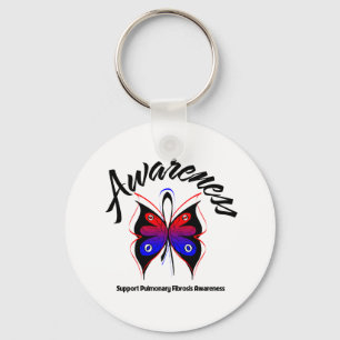 AWARENESS Butterfly Pulmonary Fibrosis Keychain