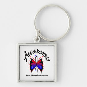 AWARENESS Butterfly Pulmonary Fibrosis Keychain