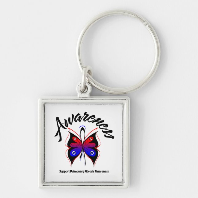 AWARENESS Butterfly Pulmonary Fibrosis Keychain (Front)