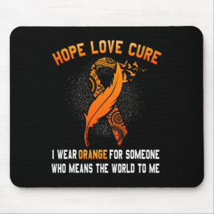 Awareness Cancer Orange Ribbon Family Support Gift Mouse Pad