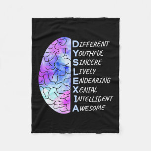 Awareness Colourful Art Brain Teacher Therapist  Fleece Blanket
