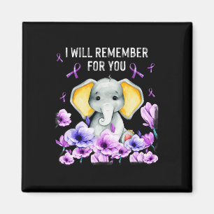 Awareness Cute Elephant I Will Remember For You 1  Magnet