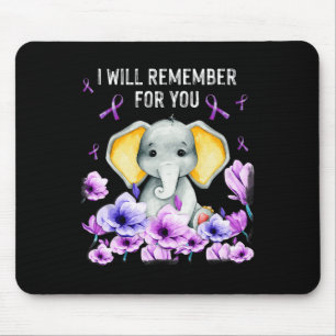 Awareness Cute Elephant I Will Remember For You 1 Mouse Pad