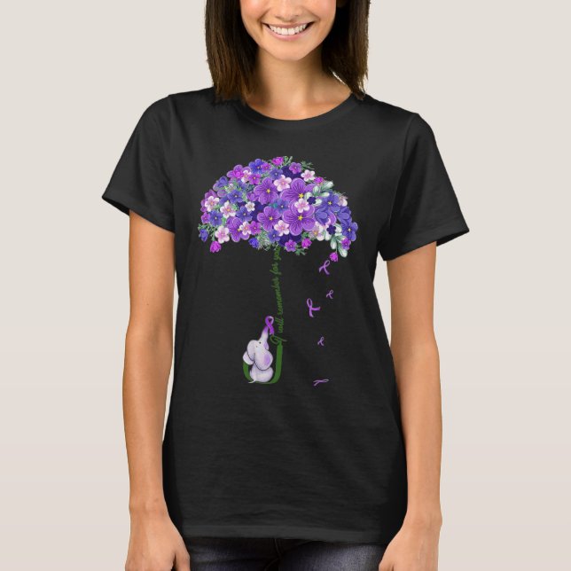 Awareness Cute Elephant I Will Remember For You  T-Shirt (Front)