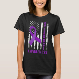 Awareness Day Usa American Flag Overdose Awareness T-Shirt