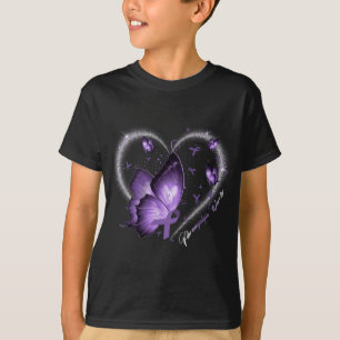 Awareness Day Warrior Survivor Butterfly Heart  T-Shirt