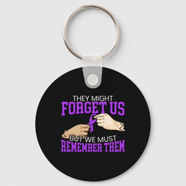 Awareness Dementia Support 1  Keychain (Front)