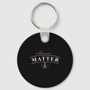 Awareness Design Support Month Purple Ribbon Keychain