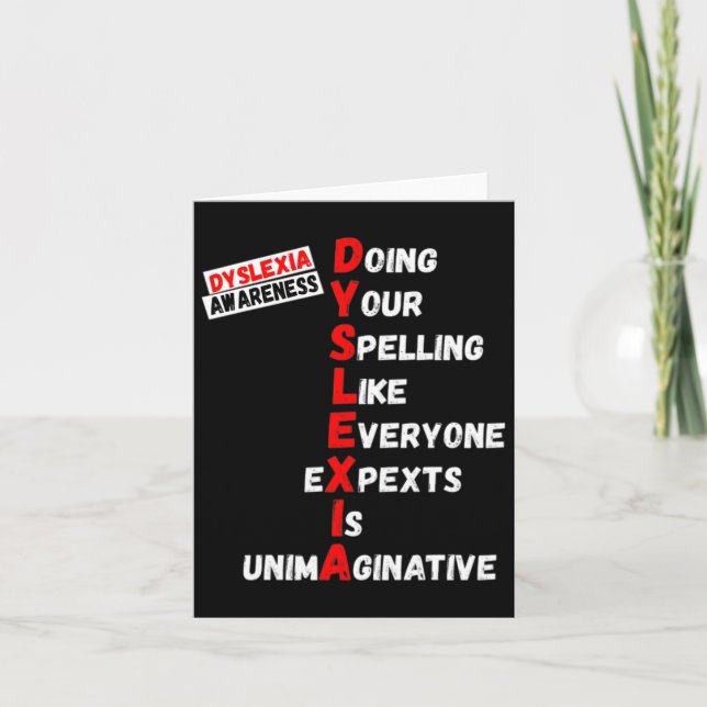 Awareness Doing Your Spelling Like Everyone Expect Card (Front)