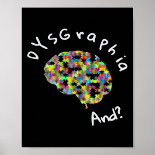 Awareness Dysgraphia Writing Learning Disability Poster