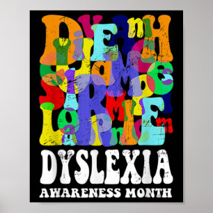 Awareness Dyslexia Learning Disability Dyslexic Poster