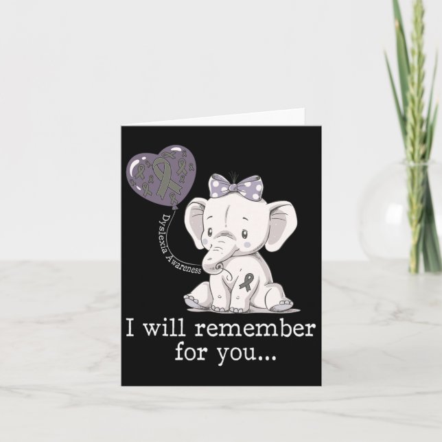 Awareness Elephant  Card (Front)