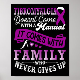 Awareness Family Purple Ribbon Support 1  Poster