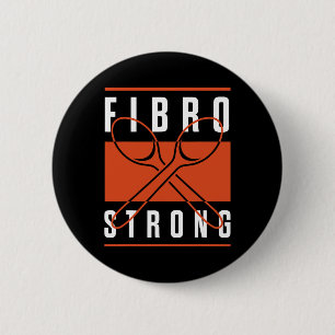 Awareness Fibro Strong Graphic Spoons  2 Inch Round Button