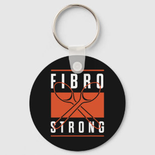 Awareness Fibro Strong Graphic Spoons  Keychain