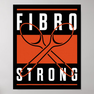 Awareness Fibro Strong Graphic Spoons Poster