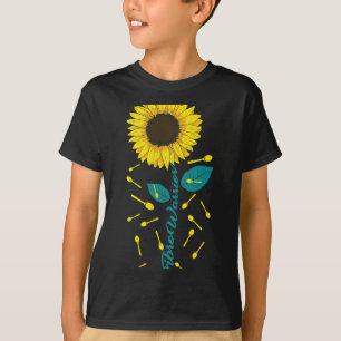 Awareness Fibro Warrior Graphic Sunflower T-Shirt
