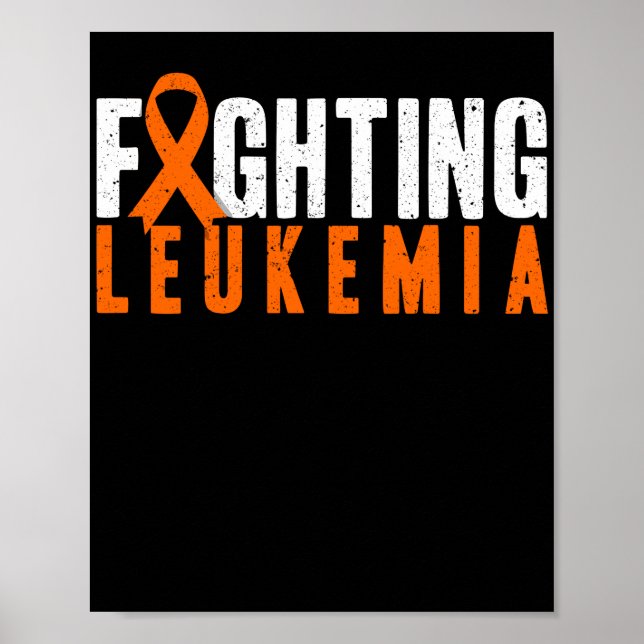 Awareness Fighting Leukaemia Support Poster (Front)