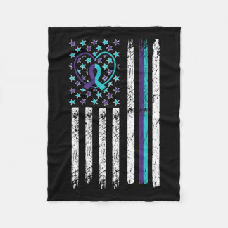 Awareness Flag Anxiety Mental Health Therapists  Fleece Blanket