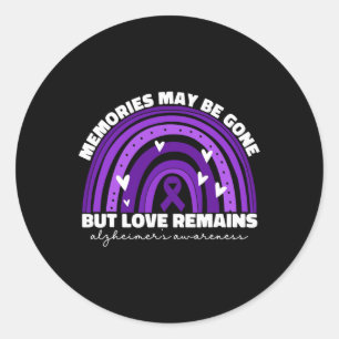 Awareness For Men Women Heimer Memories  Classic Round Sticker