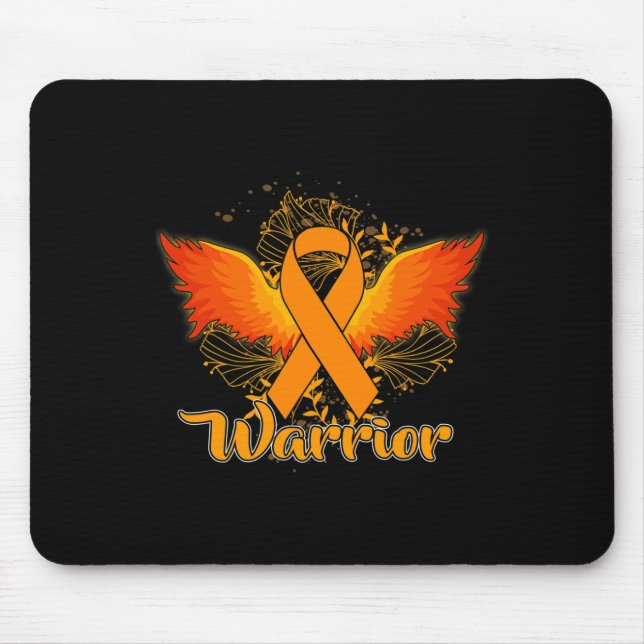 Awareness Fun Warrior Orange Ribbon Gift  Mouse Pad (Front)