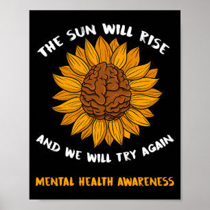 Awareness Gifts Prevention Mental Health Suower Poster