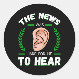 Awareness Hearing Aid Implant Asl Hard For Me To H Classic Round Sticker