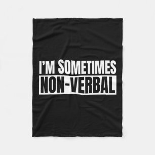 Awareness Hearing Aid Implant Asl Non-verbal  Fleece Blanket