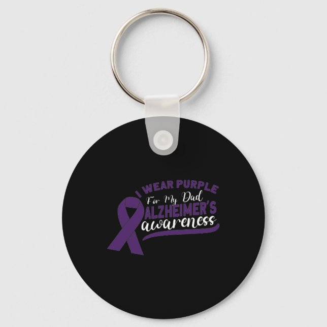 Awareness Heimer Dementia Senior 2  Keychain (Front)