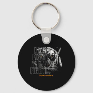 Awareness Her Fight Is My Fight Keychain