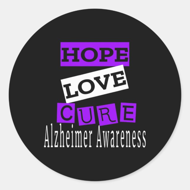 Awareness Hope Love Cure  Classic Round Sticker (Front)